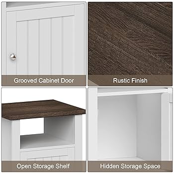 Amazon.com: ChooChoo Farmhouse Nightstands Set of 2, Rustic